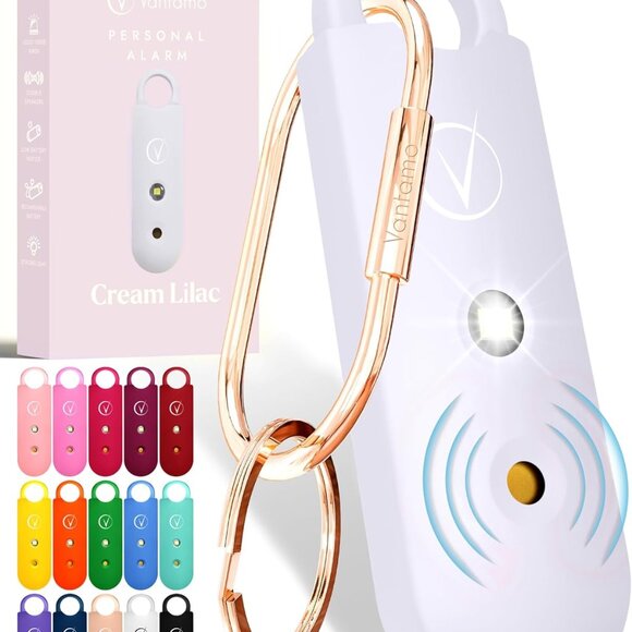 Vantamo Personal Alarm for Women, Extra Loud Double Speakers, Light Rose - Picture 2 of 7